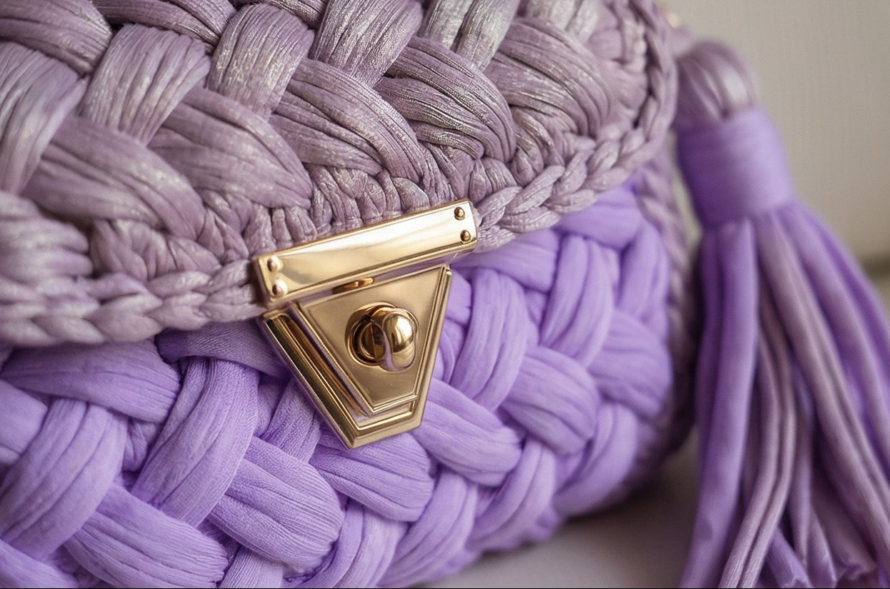 Crochet Metallic Purse