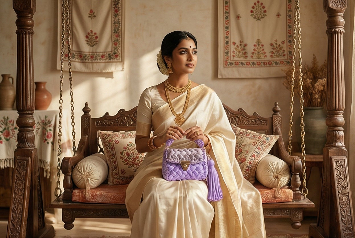 Crochet Metallic Purse