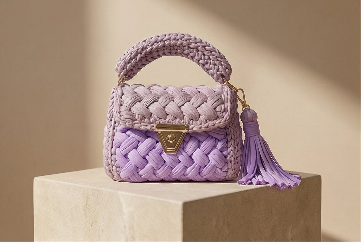 Crochet Metallic Purse