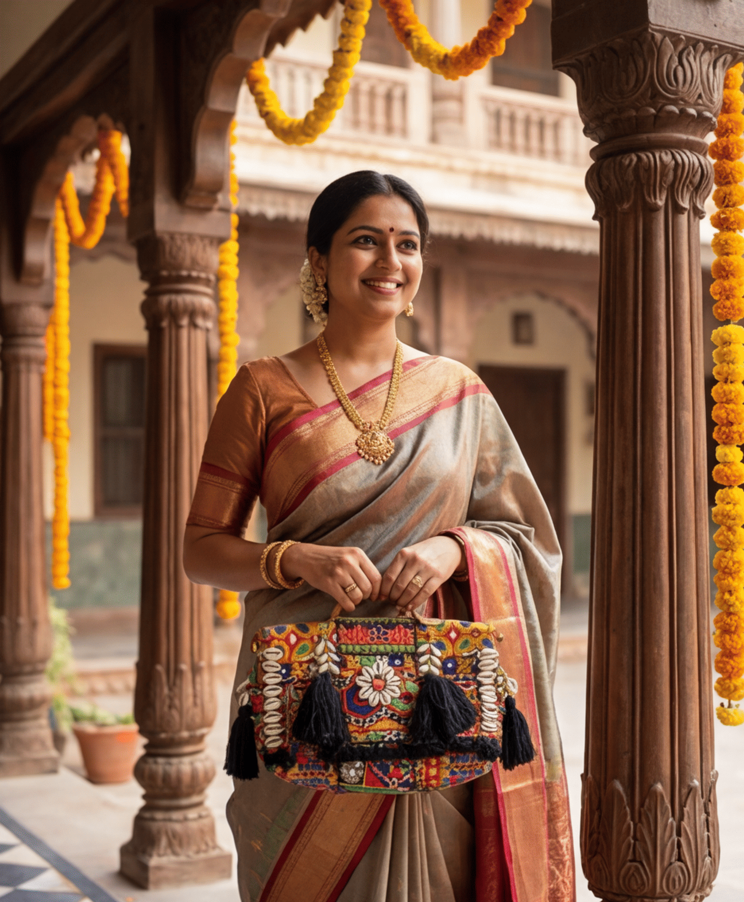 Black Kasidha Art  - Banjaara Bag